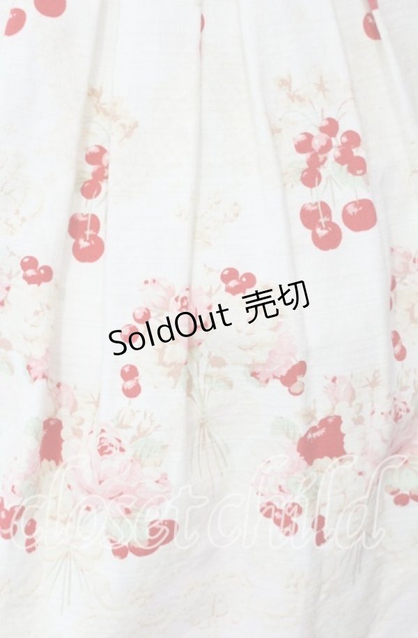 画像2: BABY,THE STARS SHINE BRIGHT / チェリーブーケ柄スカート  アイボリー×ピンク O-25-12-08-018-BA-SK-OW-OS (2)