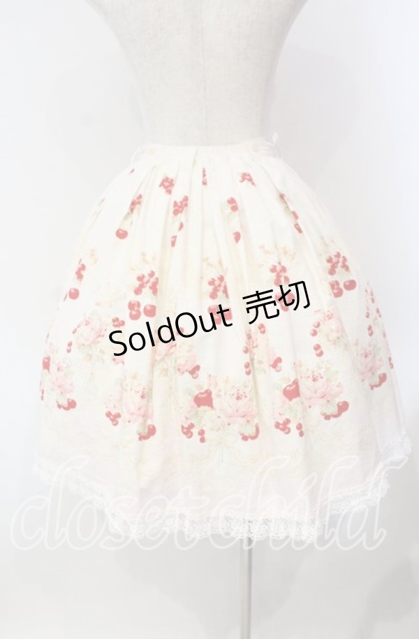 画像4: BABY,THE STARS SHINE BRIGHT / チェリーブーケ柄スカート  アイボリー×ピンク O-25-12-08-018-BA-SK-OW-OS (4)