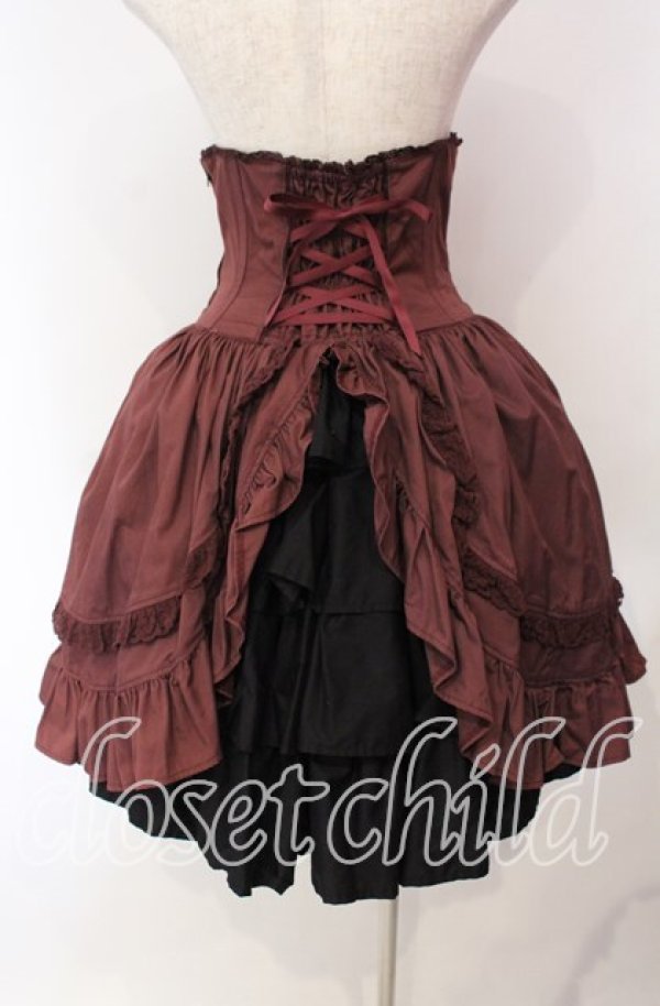 画像5: ALICE and the PIRATES / ロザリーコルセットプリンセススカート  えんじ×クロ O-25-12-08-019-PA-SK-IG-OS (5)