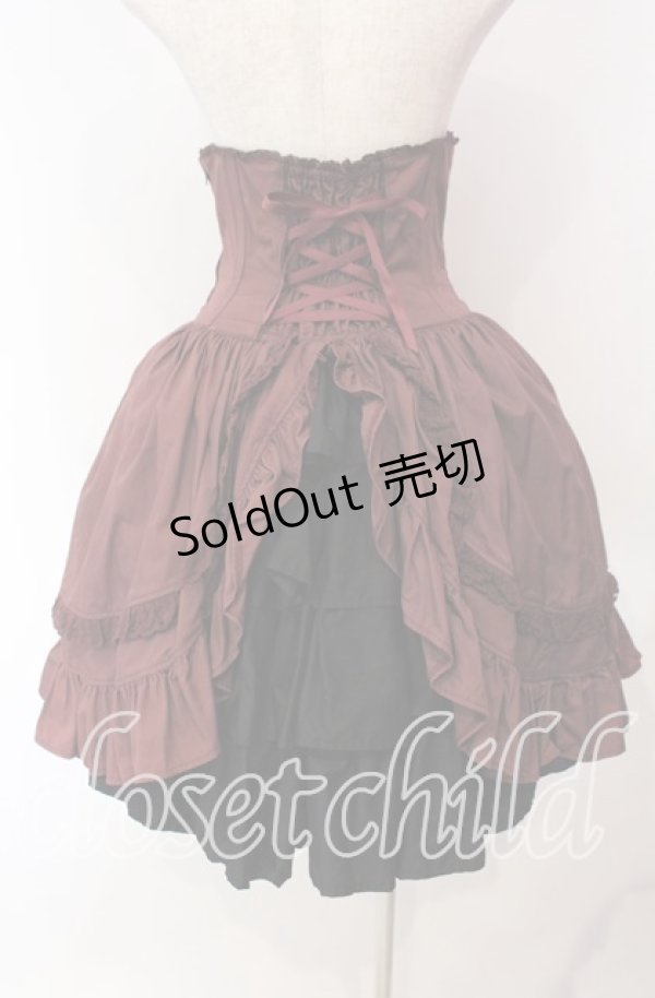 画像5: ALICE and the PIRATES / ロザリーコルセットプリンセススカート  えんじ×クロ O-25-12-08-019-PA-SK-IG-OS (5)