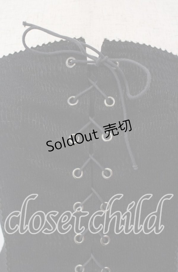 画像2: MIHO MATSUDA / パイソン柄ベアワンピース  ブラック O-25-12-08-020-GO-OP-IG-OS (2)