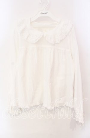 画像: PINK HOUSE / リボンタイ付きローンブラウス  シロ O-25-12-09-036-LO-BL-OW-OS