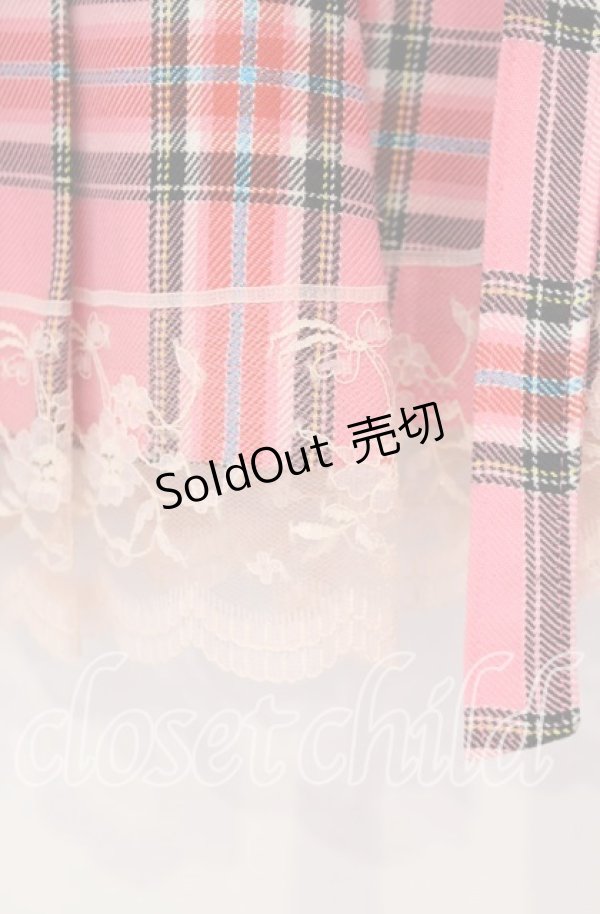 画像2: MILK / タータンチェックプリーツ巻きスカート  ピンク O-25-12-09-004-ML-SK-IG-OS (2)