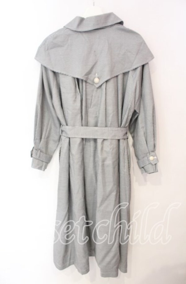 画像3: an another angelus / ヨークケープトレンチコート F クロ×シロ O-25-12-09-038-CA-CO-OW-OS (3)