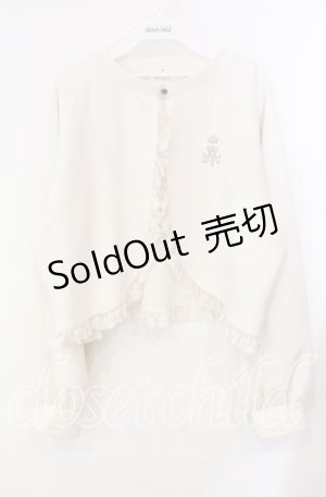 画像: m petit by misako / MSKバラBフリルボレロ 4L アイボリー O-25-12-09-007-LO-TO-OW-OS