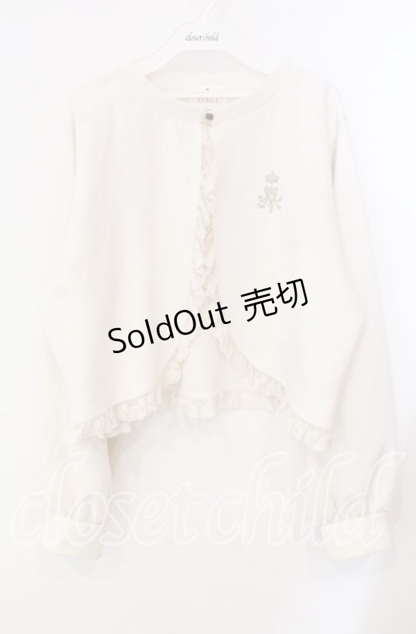 画像1: m petit by misako / MSKバラBフリルボレロ 4L アイボリー O-25-12-09-007-LO-TO-OW-OS (1)