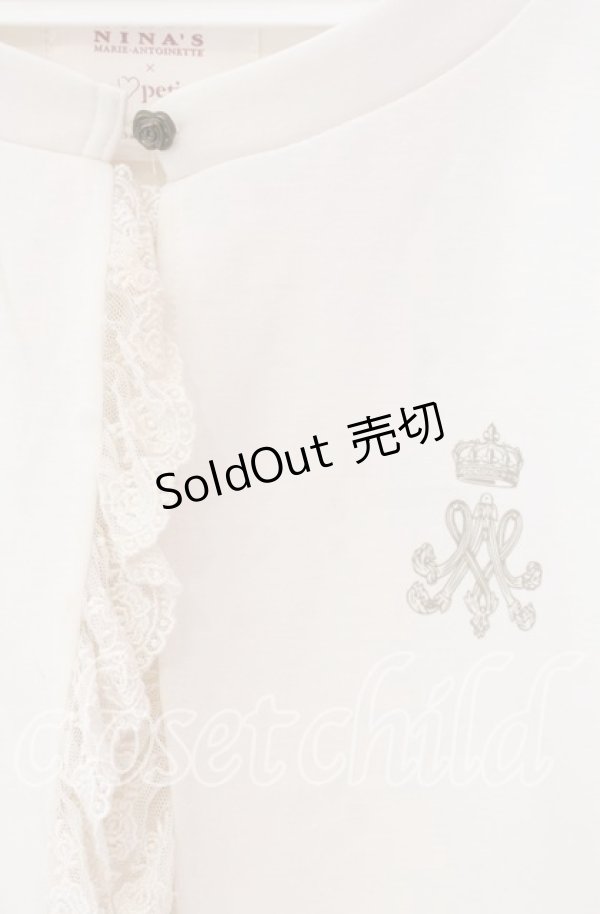 画像2: m petit by misako / MSKバラBフリルボレロ 4L アイボリー O-25-12-09-007-LO-TO-OW-OS (2)