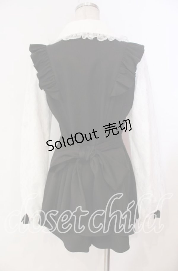 画像4: Secret Honey / 袖レースヨーク切り替えセットアップ  クロ O-25-12-09-001-CA-OP-OW-OS (4)