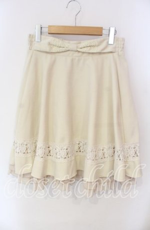 画像: axes femme / 裾フリルスカート M アイボリー O-25-12-09-013-AX-SK-OW-OS