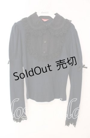 画像: BABY,THE STARS SHINE BRIGHT / 丸衿ヨークカットソー  クロ（本体は真っ黒ではない） O-25-12-09-016-BA-TO-OW-OS