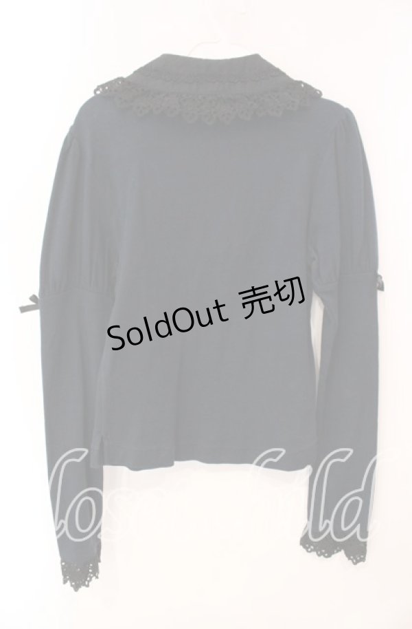 画像4: BABY,THE STARS SHINE BRIGHT / 丸衿ヨークカットソー  クロ（本体は真っ黒ではない） O-25-12-09-016-BA-TO-OW-OS (4)