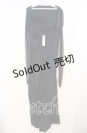 画像: alice auaa / season60 [fabric doll]ガーゼワンピース 3 ブラック O-25-12-09-017-AA-TO-OW-OS