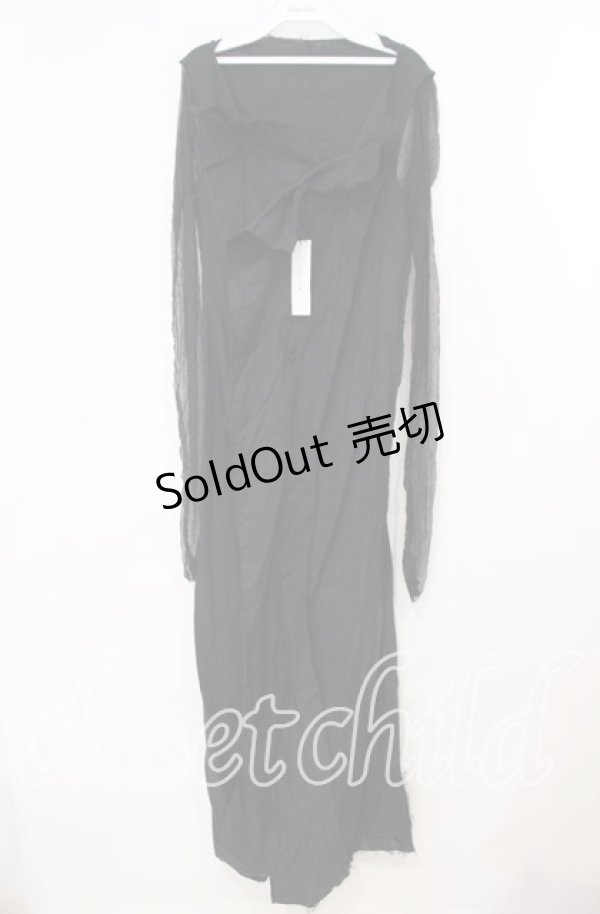 画像1: alice auaa / season60 [fabric doll]ガーゼワンピース 3 ブラック O-25-12-09-017-AA-TO-OW-OS (1)