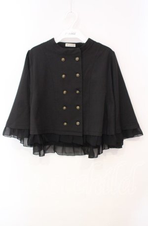 画像: axes femme / Ｗ釦フィッシュテールケープ F クロ O-25-12-09-018-AX-TO-OW-OS