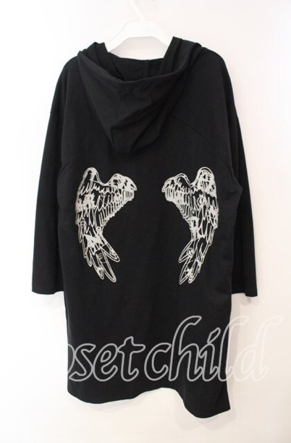 画像2: NieR CLOTHING / バックウイングptパーカー F ブラック O-25-12-09-020-PU-TO-OW-ZT519 (2)