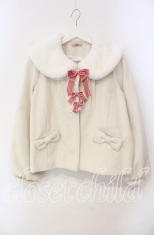 画像: Amavel / Marshmallow Bunnyショートコート F シロ O-25-12-09-023-CA-CO-OW-OS