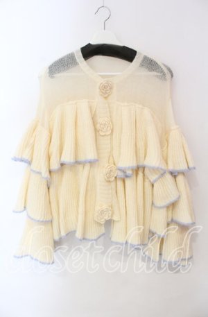 画像: Candy Stripper / ROSE SHEER KNIT CARDIGAN　カーデイガン  アイボリー O-25-12-09-027-PU-TO-OW-OS
