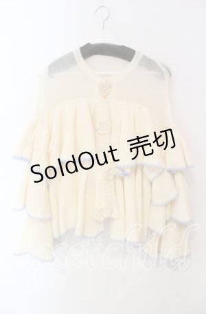 画像: Candy Stripper / ROSE SHEER KNIT CARDIGAN　カーデイガン  アイボリー O-25-12-09-027-PU-TO-OW-OS