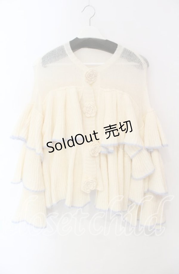 画像1: Candy Stripper / ROSE SHEER KNIT CARDIGAN　カーデイガン  アイボリー O-25-12-09-027-PU-TO-OW-OS (1)