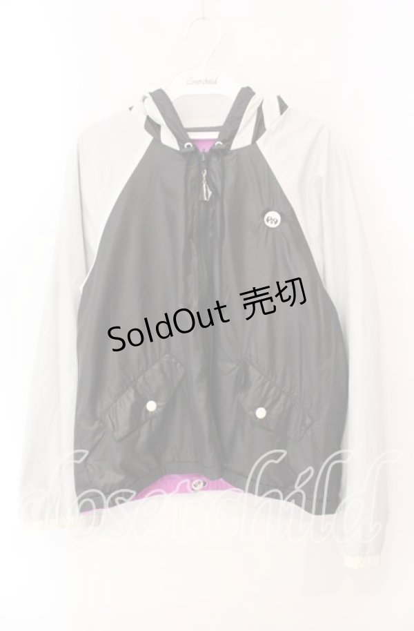 画像4: Candy Stripper / ペペptリバーシブルパーカー  クロ×パープル O-25-12-09-028-PU-TO-OW-ZT1217U (4)