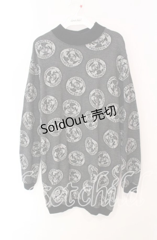 画像1: Candy Stripper / YOU CAN BE YOU PEPE SWEAT ONE-PIECE  ブラック O-25-12-09-029-PU-OP-OW-OS (1)