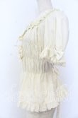 画像2: metamorphose / シャーリング半袖ブラウス 1 アイボリー O-25-12-10-037-ME-BL-OW-OS (2)