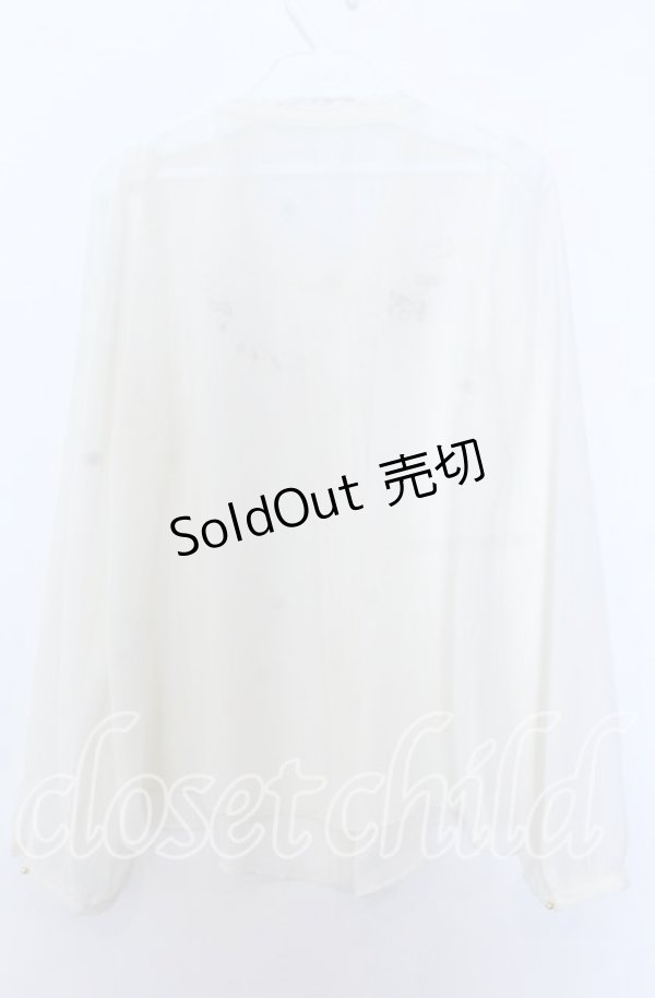 画像2: Franche Lippee / おうまさん刺繍シフォンブラウス M キナリ O-25-12-10-038-LO-BL-OW-OS (2)