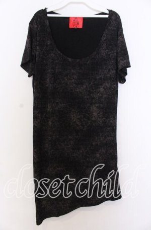 画像: ALTER VENOMV / ワイドUネックロングTシャツ M ブラック O-25-12-10-043-PU-TS-YM-OS