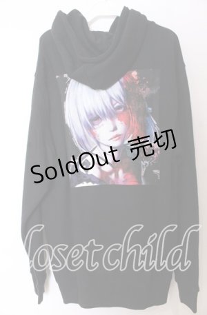画像: NieR Clothing / 擬人化プリントプル゜パーカー XL ブラック O-25-12-10-047-PU-TO-YM-OS