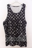 画像1: NieR Clothing / 市松総柄ワイドタンクトップ  ブラック O-25-12-10-048-PU-TO-YM-OS (1)