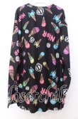 画像2: NieR Clothing / アイスクリームプリントカットソー F ブラック O-25-12-10-050-PU-TO-YM-OS (2)