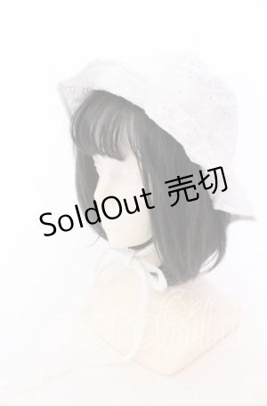 画像: Candy Stripper / LACY BUCKET HAT  ホワイト O-25-12-10-062-PU-AC-IG-ZT087