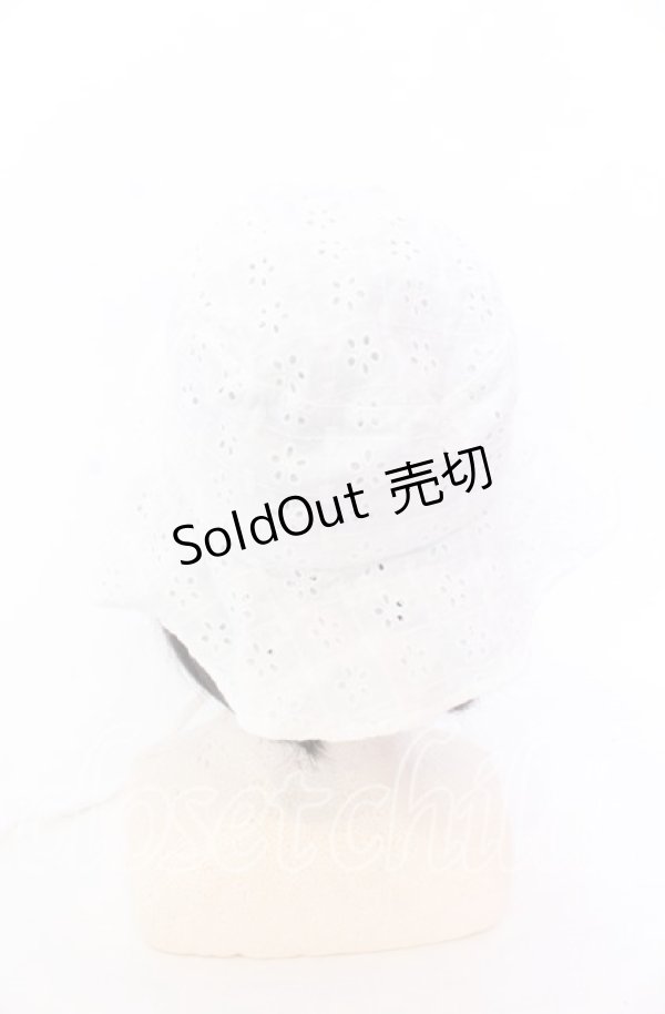 画像3: Candy Stripper / LACY BUCKET HAT  ホワイト O-25-12-10-062-PU-AC-IG-ZT087 (3)