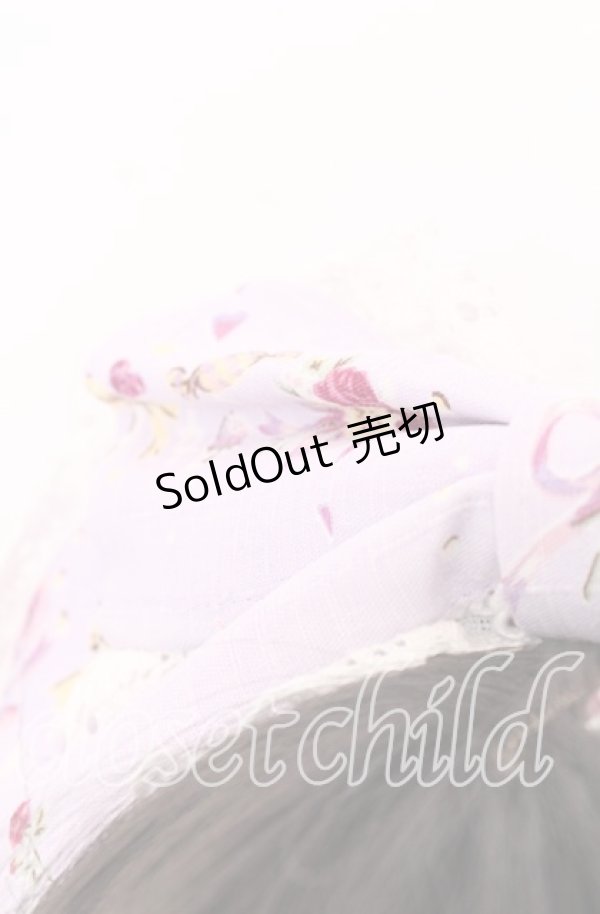 画像2: BABY,THE STARS SHINE BRIGHT / スローモーションブーケ〜あの日の私の想い〜柄　カチューシャ  ラベンダー O-25-12-10-064-BA-AC-OW-OS (2)