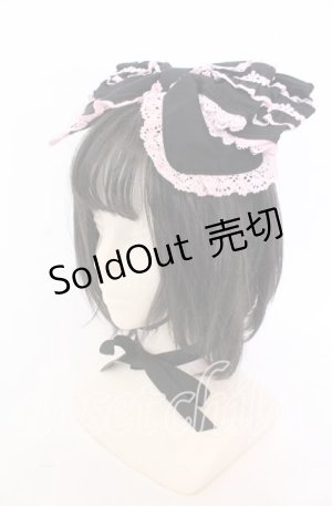 画像: BABY,THE STARS SHINE BRIGHT / シャン・ドゥ・フルールリボンヘッドドレス  クロ×ピンク O-25-12-10-065-BA-AC-OW-ZT006