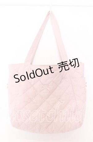 画像: m petit by misako / リボンキルトトートバッグ  ピンク O-25-12-10-069-LO-BG-OW-OS