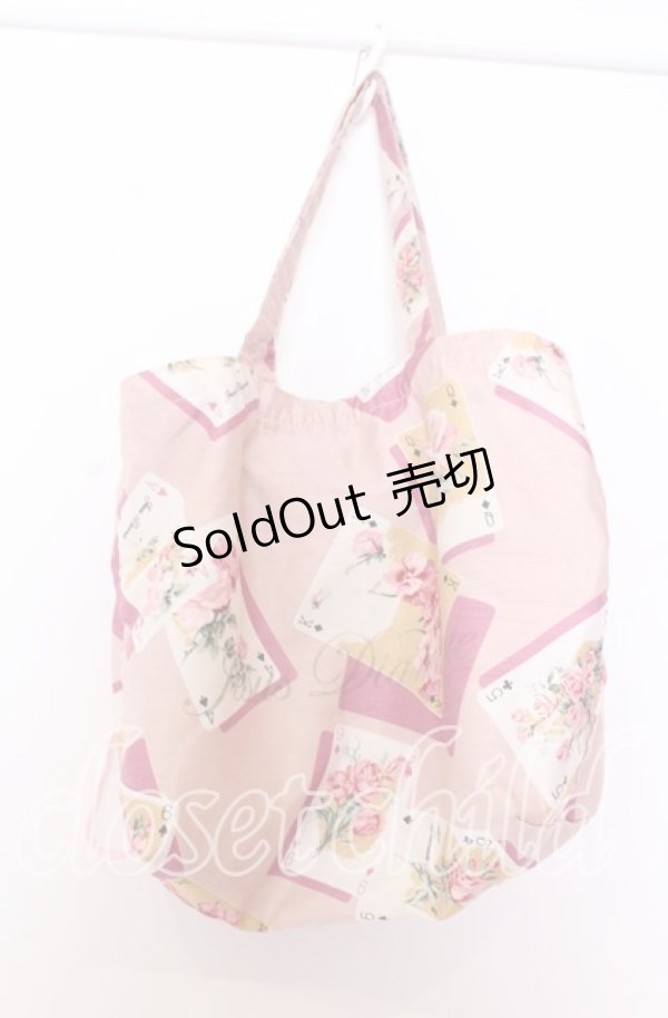 画像1: JESUS DIAMANTE / Diamante フレンズ Bag バッグ  トランプ薔薇柄ピンク O-25-12-10-070-JE-BG-IG-OS (1)