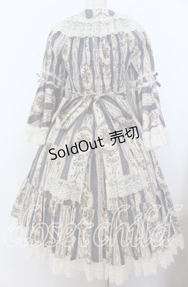 画像4: metamorphose / アンティークブーケ姫袖ワンピース  クラシックブルー O-25-12-10-005-ME-OP-IG-OS (4)