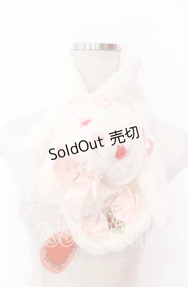 画像1: BABY,THE STARS SHINE BRIGHT / うさくみゃマフラー  シロ O-25-12-10-076-BA-BG-OW-OS (1)