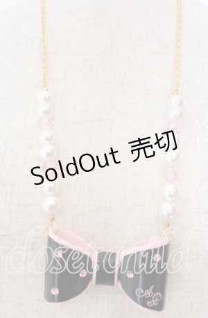 画像: Angelic Pretty / ドリームリボンネックレス  クロ O-25-12-10-079-AP-AC-OW-ZT169F001