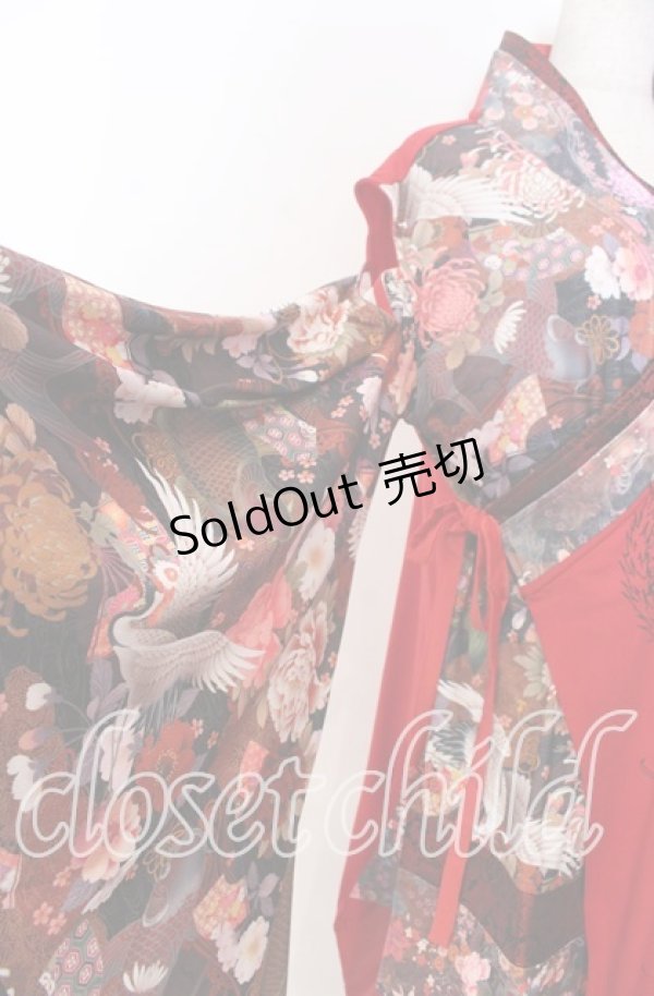 画像3: Qutie Frash / 肩あき着物カーデ  レッド O-25-12-10-007-QU-TO-OW-OS (3)