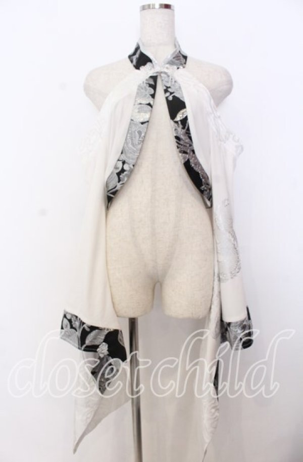 Qutie Frash / チャイナオフショル着物カーデ シルバー O-25-12-10-008