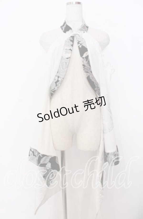 画像1: Qutie Frash / チャイナオフショル着物カーデ  シルバー O-25-12-10-008-QU-TO-OW-OS (1)