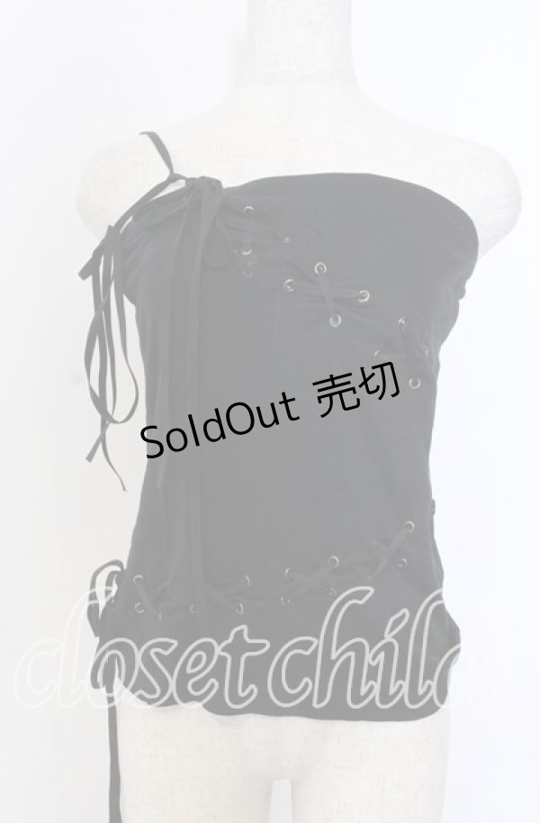 画像1: BPN / レースアップベアトップ M ブラック O-25-12-10-010-GO-TO-OW-OS (1)