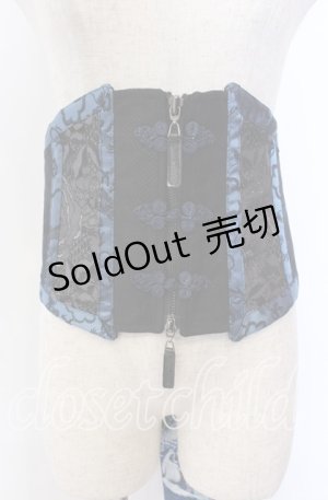 画像: Qutie Frash / チャイナボタンリボンコルセット  ブルー O-25-12-10-011-QU-TO-IG-OS
