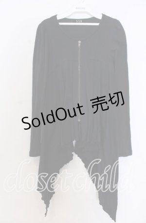 画像: BPN / 変形ZIPカーデイガン M ブラック O-25-12-10-014-GO-TO-OW-OS