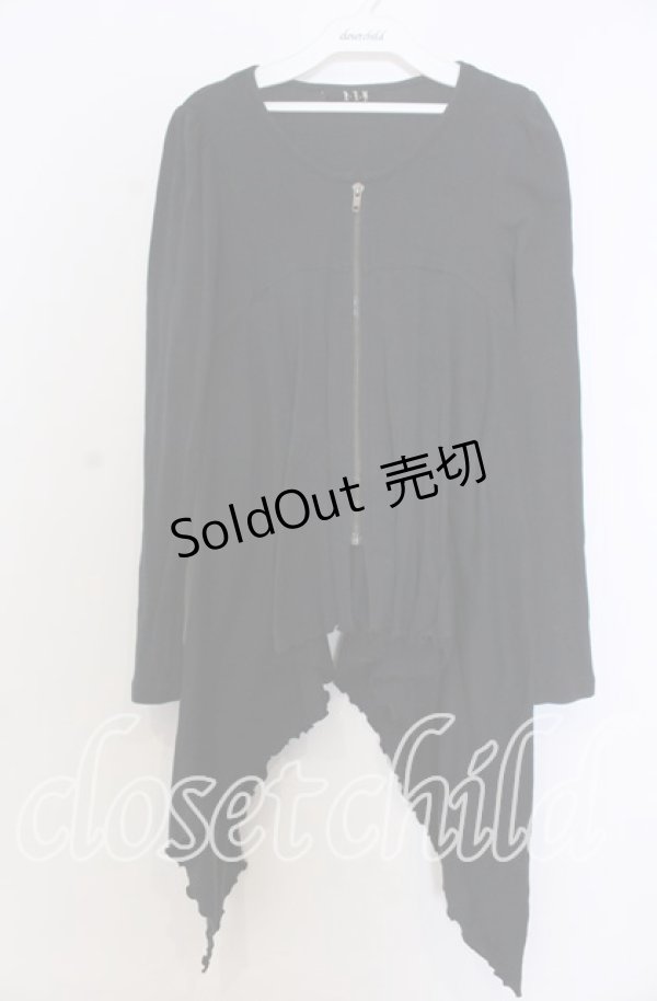 画像1: BPN / 変形ZIPカーデイガン M ブラック O-25-12-10-014-GO-TO-OW-OS (1)