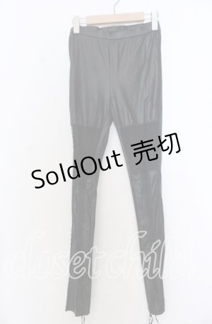 画像: PUNK RAVE / レースアップレギンス M ブラック O-25-12-10-020-PU-PA-OW-OS