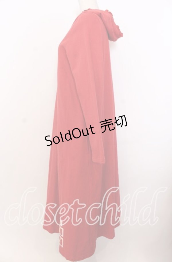 画像2: PINK HOUSE / ロゴプリントパーカーワンピース  アカ O-25-12-10-033-LO-OP-IG-OS (2)