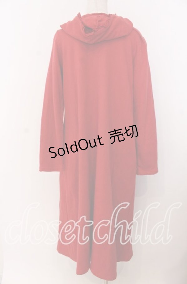 画像3: PINK HOUSE / ロゴプリントパーカーワンピース  アカ O-25-12-10-033-LO-OP-IG-OS (3)